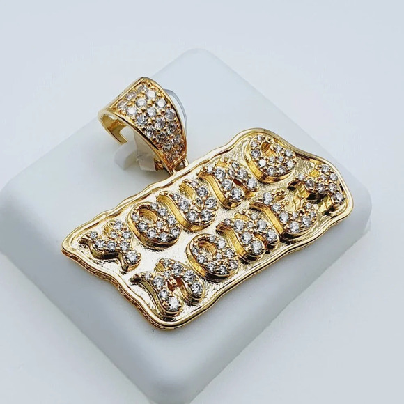 - 14K Gold Plated Cubic Zircon Pendant, INUS1BR239 - Picture 6 of 9